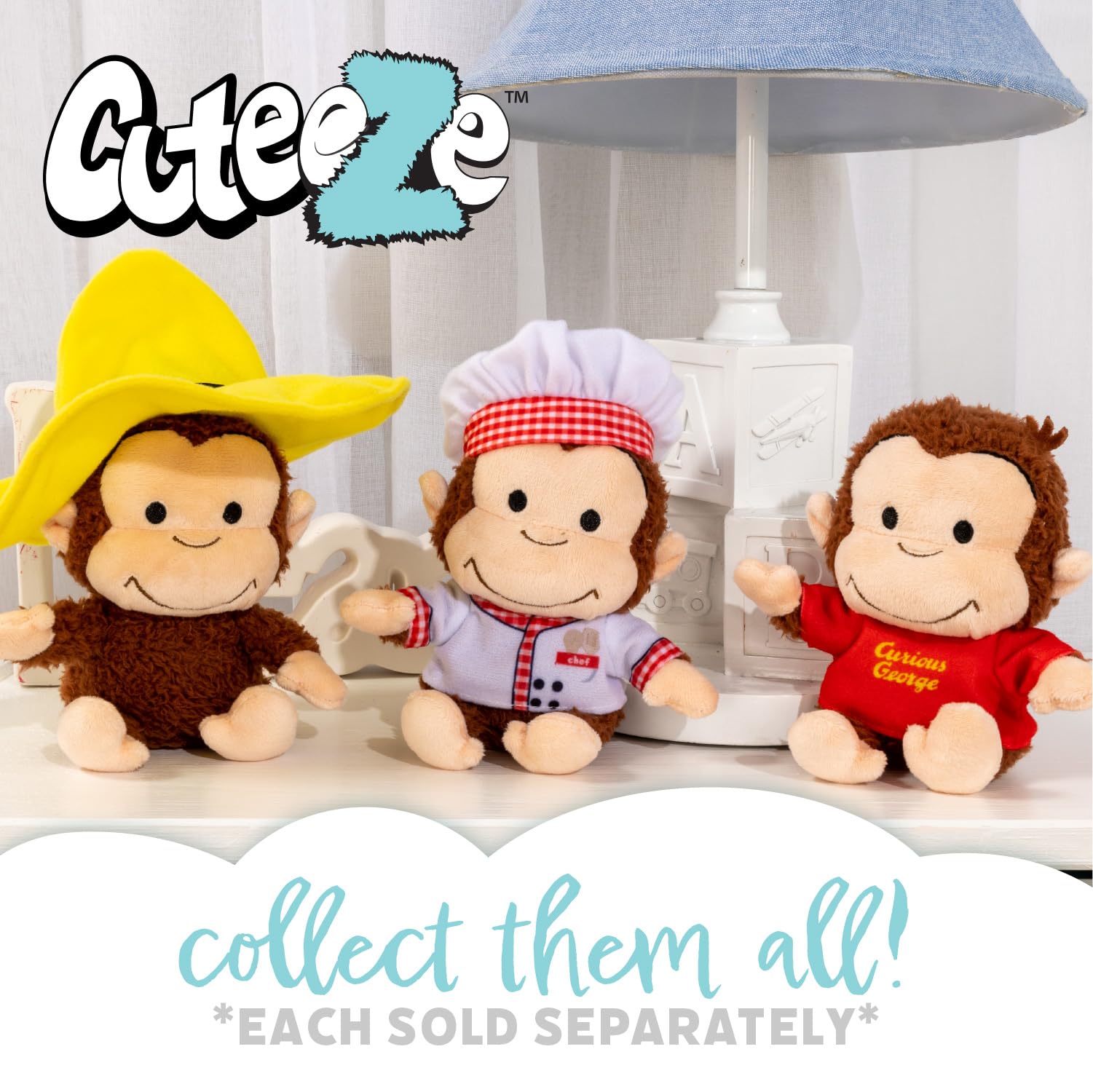 Amazon.com: Curious George Cuteeze Stuffed Animal Plush Toy Monkey